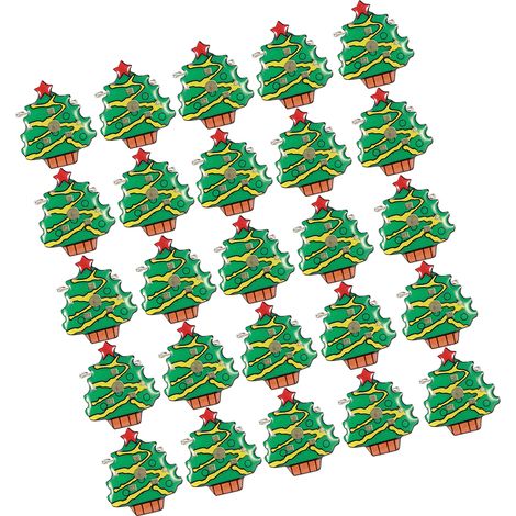 Lot de 25 broches/badges lumineux LED sur le thème de Noël, décorations de fête à faire soi-même pour sapin de Noël (1/5)