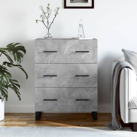 Sideboard Betongrau 69,5x34x90 cm Holzwerkstoff
