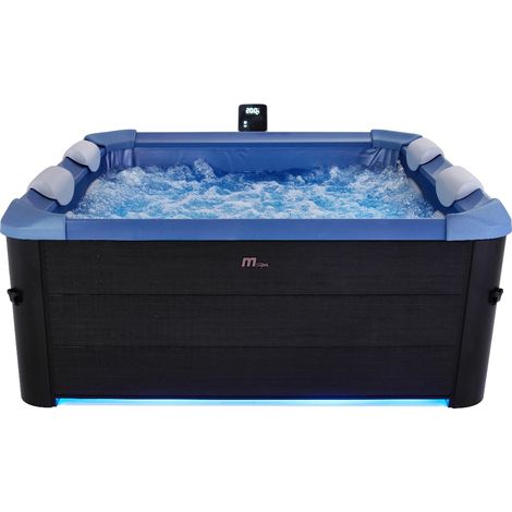 Mspa – Spa rigide 6 places avec jets hydromassants – Écran OLED et application smartphone – PVC laminé haute qualité pour confort