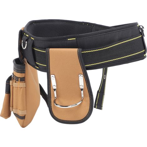 Ceinture porte-outils à 12 poches, pochette amovible, taille ajustable, fermeture rapide, sac à outils avec porte-marteau (1/5)