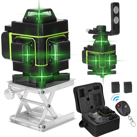 Multifunktionales LCD-Display, 16 Linien, Laser-Nivelliergerät, 3° vertikale horizontale Linie, selbstnivellierend, mit einstellbarer Laserlinien-Helligkeit (1/4)