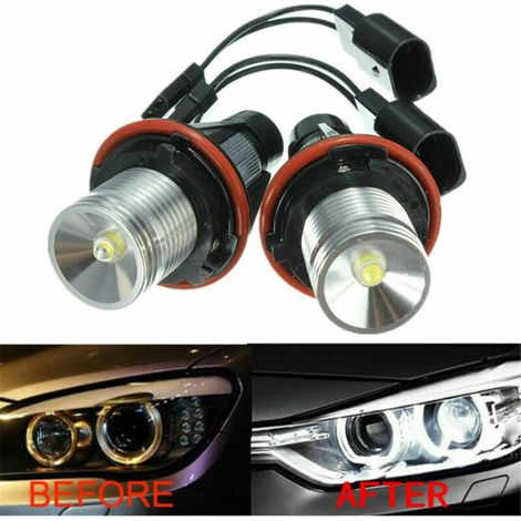 Angel Eye Bulbs - 6wLED - Suitable for BMW Daytime Running Lights - Suitable for E39, E59, E53, E60, E31, E63, E64, E65, E66, E83, E87 Yellow Light MUMU