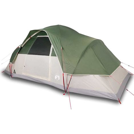 vidaXL Tienda de campaña familiar iglú 9 personas impermeable verde (1/2)