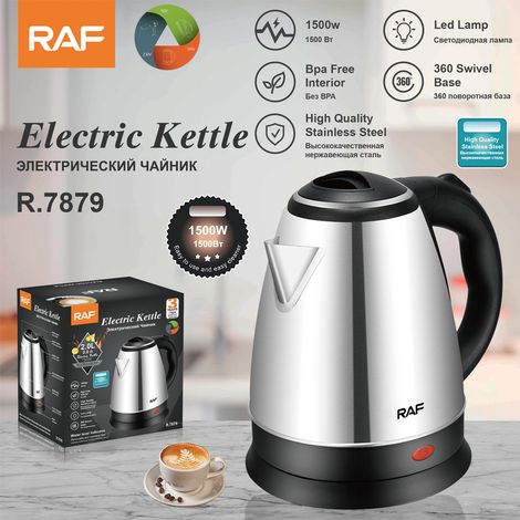 Bouilloire électrique européenne de 2 litres avec revêtement intérieur en acier inoxydable, chauffe rapide (1/5)