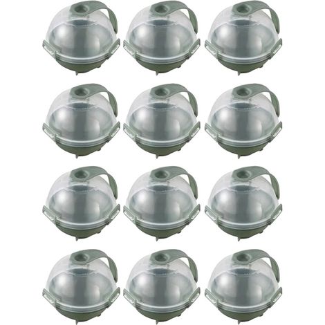 Stampo per palline di gelato, in plastica riutilizzabile, con design a congelamento rapido, colore verde - 12 pezzi (1/2)