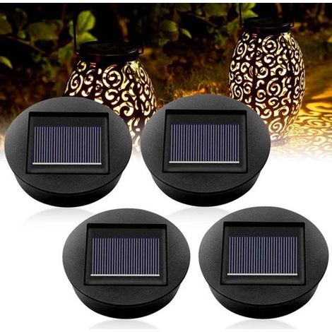 Lampes solaires de rechange - 4 - Éclairage extérieur solaire - Capteurs pour jardin et extérieur - Éclairage extérieur - Éclairage de jardin solaire - Appliques murales - Éclairage d'allée... (1/2)
