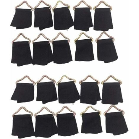 royaluxe -Lot de 20 boucles triangulaires pour trampoline - Anneaux triangulaires en V - Boucle en toile - Accessoires de trampoline avec outils de trampoline, (1/4)