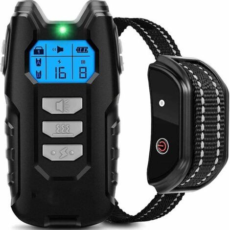 Collier de Dressage pour Chiens, Portée de 300 Mètres et Verrouillage de Sécurité du Clavier, Collier Électrique avec Modes Son, Vibration et Choc, Résistant à l&eau IP67 et Rechargeable