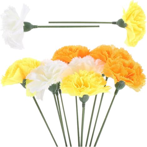 Artificial Marigold Flower Decoration with Silk Stems and Wire, High Simulation, Deformation Resistant, for Christmas and Thanksgiving (1/5)