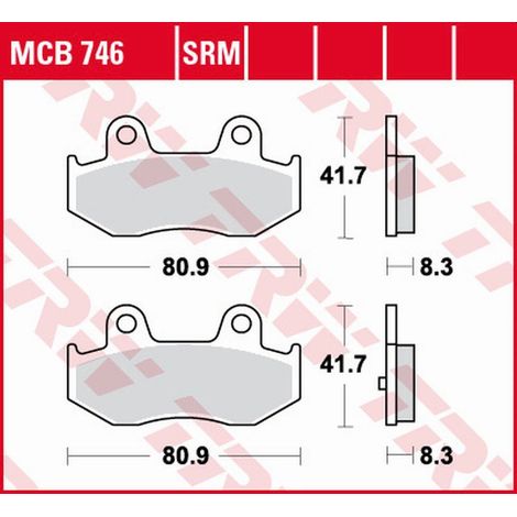 Pastiglie freno TRW ZF KH323 SINTER per Kawasaki SC 250 Epsilon '02, Suzuki AN 400 Burgman '03-06, posteriori, Italjet Jack 125 '07, anteriori/posteriori
