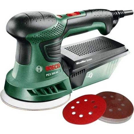 Bosch – Ponceuse orbitale 125mm – Moteur 270W – Vitesse réglable 4000-24000 oscillations/min – Système d'aspiration intégré - Pex300Ae