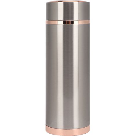 Bouteille isotherme en acier inoxydable 350 ml, idéale pour le thé, le café et les boissons de voyage (couleur argent). (1/5)