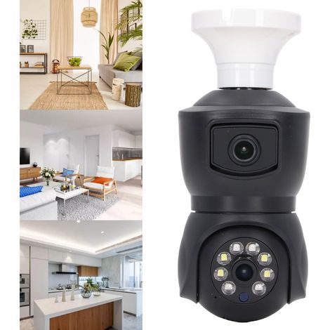 Caméra de surveillance HD 360° avec Wi-Fi sans fil, ampoule, caméra de surveillance couleur (1/5)