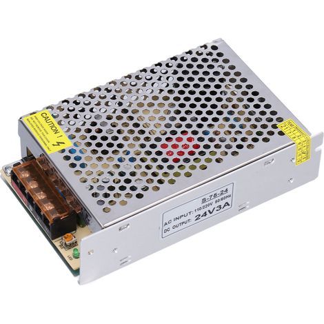 JYIO LED Power Supply 110-220V to 12V/24V Surveillance Camera Power Adapter 75W Switching Power Supply S-75-24 (1/2)