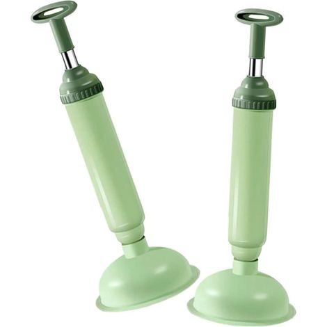 Juego de 2 ventosas verdes fáciles de usar para el hogar.