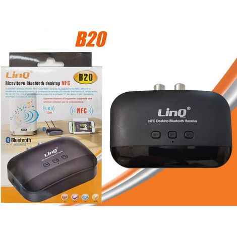 Linq - Ricevitore Audio Streaming Aux Nfc Bluetooth 5.0 Usb Disco Tf Tablet Pc Tv B20 -