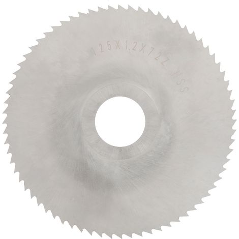 Lame de scie circulaire disque de coupe acier rapide fraise outil 125x1.2x27x72 dents