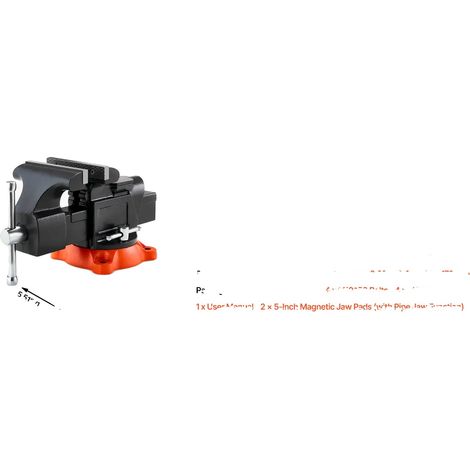 Étau de banc, base pivotante à 360°, construction durable, 5 pouces (1/2)