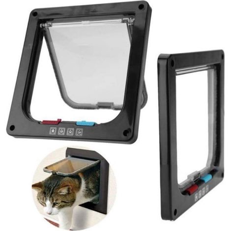 Chatière pour animaux - chatière pour chien - chatière pour moustiquaire - fermeture magnétique - cou Femeo (1/5)