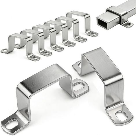 Collier Serrage Carre 60x30mm Acier Inoxydable 304 Tube Rectangulaire (1/5)