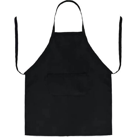 (65 x 75 cm) Tablier de cuisine noir imperméable et résistant à l'huile pour hommes, tablier de serveur, indispensable pour les amateurs de cuisine