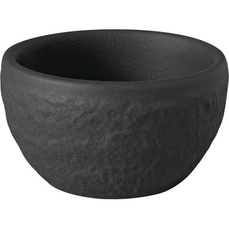 coquetier noir, résistant au lave-vaisselle, look ardoise mat, design moderne, utilisable comme verre à shot/verre à liqueur, porcelaine (1/5)