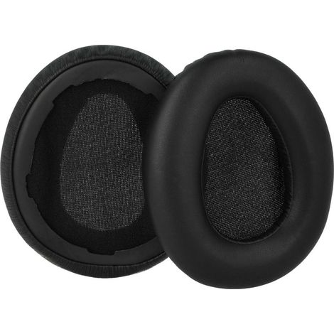 2x Coussinets d'oreille compatible avec Audio Technica M 40X, 30X, 20X, 30, 50X, 50, 40 casque audio, headset - noir (1/4)