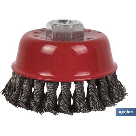 Spazzola a tazza intrecciata M14 Ø125 Acciaio 0,3mm