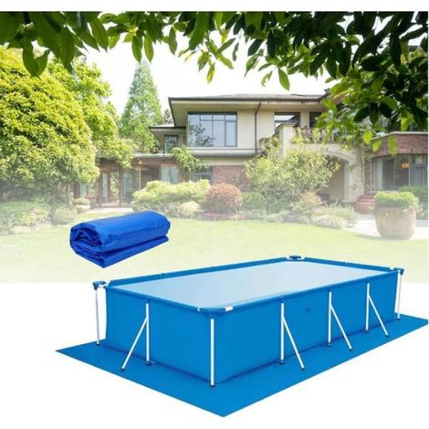 1 Tapis de sol, PE imperméable, Bâche de protection, Pliable, Pour piscine gonflable et cadre, 200x300 cm (1/5)
