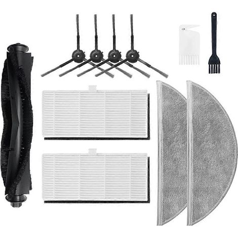 Hauptbürste, HEPA-Filter, Ersatz-Staubsaugertuch R1, Ersatz-Seitenbürste. (1/5)