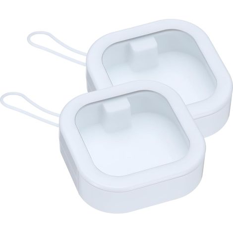 Boîte de rangement portable pour accessoires capillaires, 2 pièces, pour bandeaux, pinces et accessoires capillaires, blanc