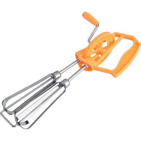 Handlicher, drehbarer Schneebesen aus Edelstahl zum Schlagen von Eiern, Mischen und Kochen – ein robustes und praktisches Küchengerät (1/3)