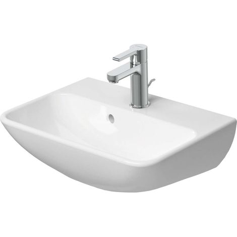 Duravit DU Lave-mains ME by Starck 450 mm avec trop-plein, avec plage de robinetterie, 1 trou percé, blanc, Durashield, 071945AA00 (1/5)