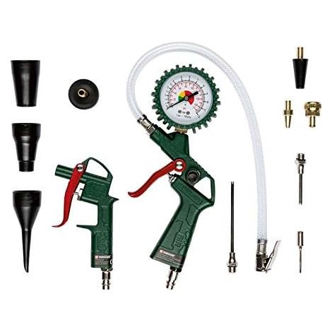 Compressed Air Inlet Accessory Kit with Blowing Gun, Filling Gun, Hose and Adapters (1/2)