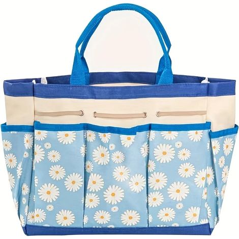 Sac à outils de jardin à motif chrysanthème, organisateur portable pour petits outils (1/5)