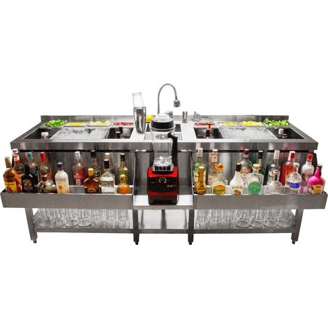 Doppel-Cocktail-Bar-Station Cocktail Theke Cocktail Bar Bartheke (1/5)