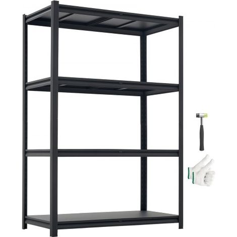 Schwerlastregal 1030x522x1529mm, 1088,6kg Belastbares Lagerregal mit Stahlgestell & 4 Verstellbaren Ablagen, Teilbares Steckregal als Werkbank, Flexibles Metallregal für Keller Garage Werkstatt (1/5)