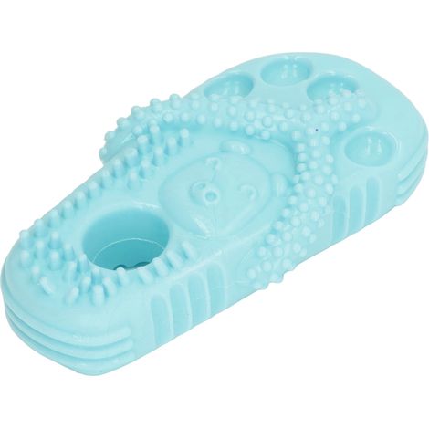 Jouet à Mâcher pour Chien en Forme de Pantoufle, Résistant aux Morsures, Favorise le Nettoyage des Dents - Cadeau pour Chiot Bleu Paon (1/5)