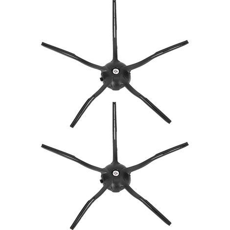 2 Stück Seitenbürsten-Ersatzzubehör für XIAOMI Roborock S6 S5 E35 E2 Saugroboter, Schwarz (1/5)
