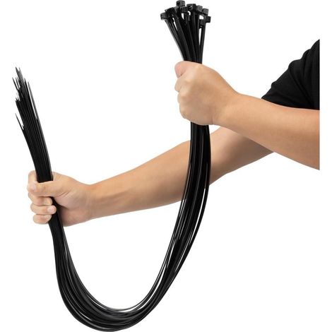 Kabelbinder 25 Stück lang 80KG UV beständig 1200mm x 9mm Schwarze (1/5)