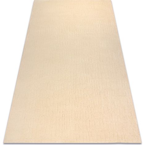 Tappeto in lana TEXTURA 488.15.LA100 OSTA - Linee strutturale crema beige 200x300 cm