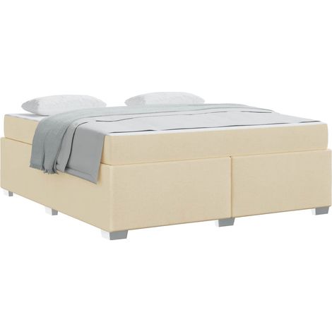 Maison Exclusive - Bettrahmen mit Matratze Creme 180 x 200 cm Sto