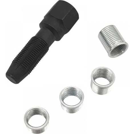 5pcs Kit de réparation pour Filetage de Bougies d'allumage M14 x 1,25, Kit de refiletage de Culasse, Rethreading Bougie, Outil de réparation de Filetage de Cylindre d'alésoir de 14 mm (1/3)
