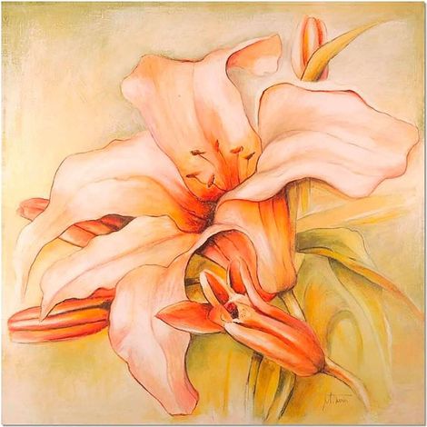 Tableau bois tarin - fleur 2 - 50 x 50 cm (1/4)