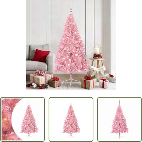 LED-Beleuchtung - Künstlicher vorbeleuchteter Weihnachtsbaum Rosa 180 cm PVC (1/5)