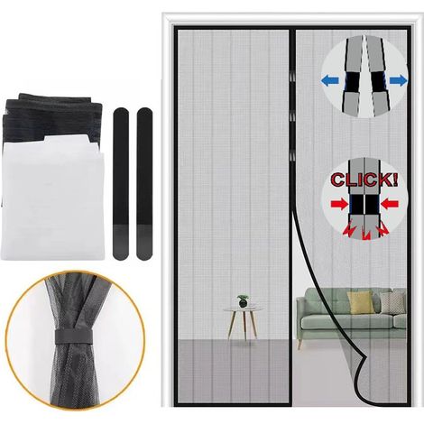Magnetisches Moskitonetz (120 x 210 cm) für Türen und Fenster, mit automatischer Schließung, auch für Terrassentüren geeignet. (1/3)