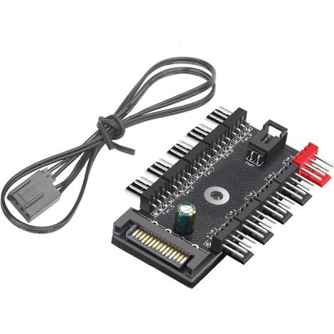 1- bis 10-fach-Splitter-Hubs mit 4-Pin-PWM-Lüfter-Netzteilkabel zur Steuerung des Kühlsystems für verbesserte Kühlleistung (mehrfarbig) (1/5)