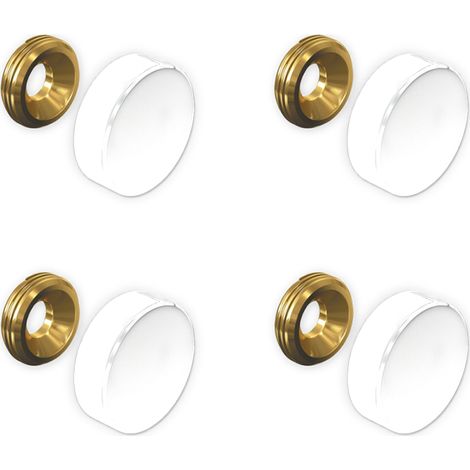 Set de 4 cache vis blancs 18 mm (1/3)
