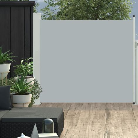 Auvent latéral Store Banne Solaire abri Marquise Brise-soleil rétractable de patio 100x300 cm Gris LKOWF28520 (1/5)
