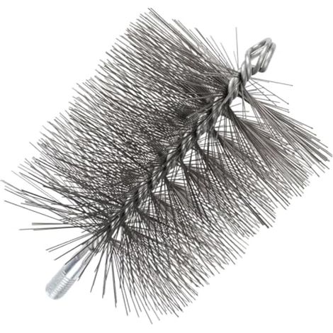 Ensemble de brosses de cheminée en fil d'acier robuste pour nettoyage de tuyaux de poêle et de chaudière (50 mm) (1/5)